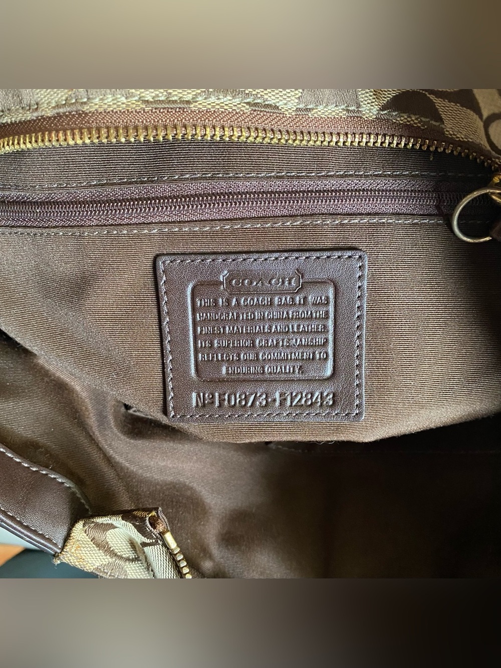 Coach Signature Patchwork Limited Edition Purse Bag F0873-F12843 Leopard VTG Y2K - Picture 9 of 12